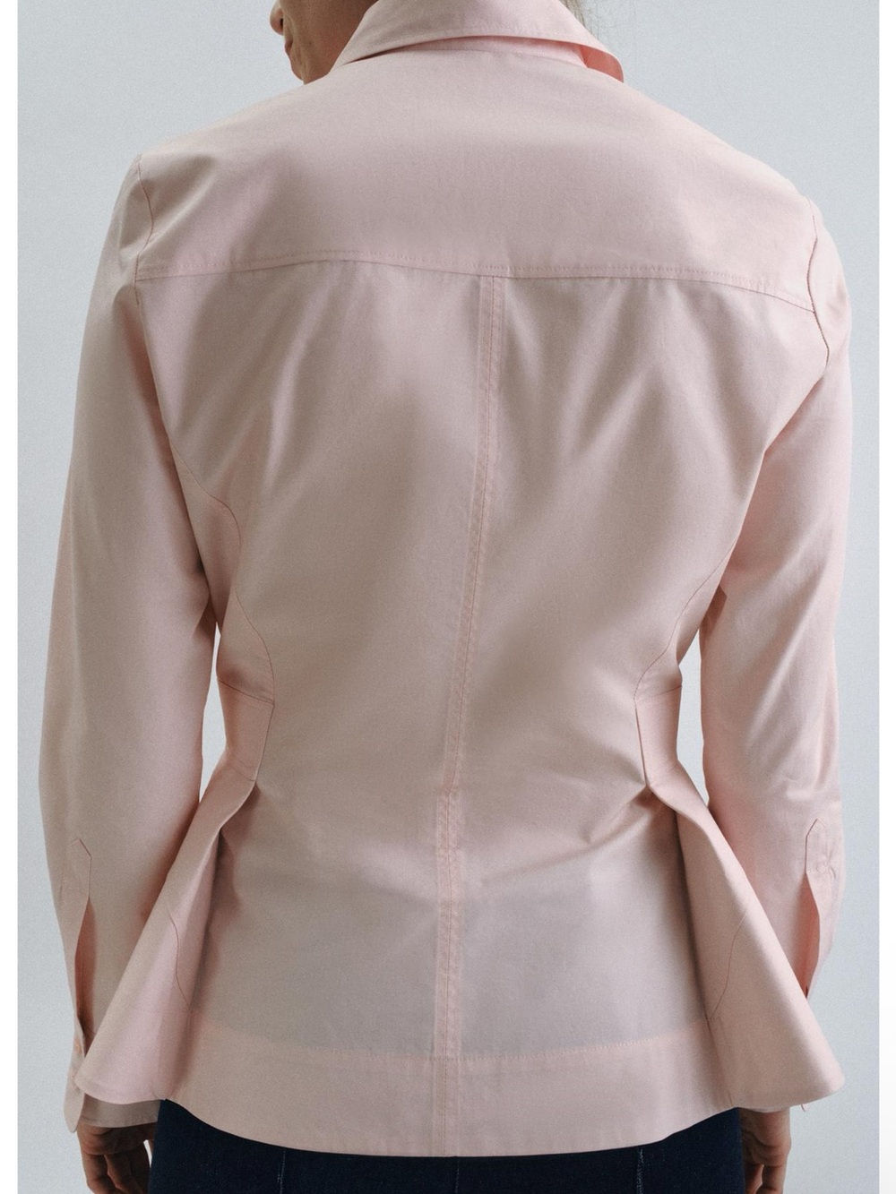 ZARA ZW COLLECTION POPLIN PEPLUM SHIRT SIZE XS - Picture 8 of 12
